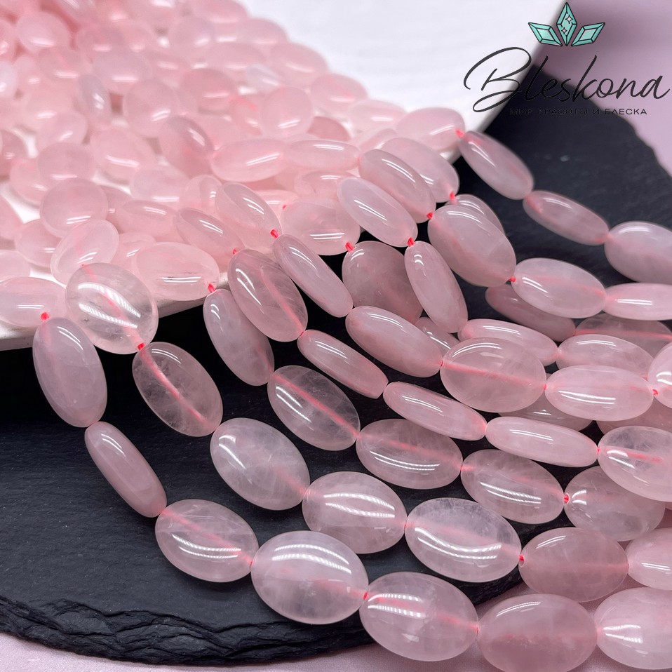 Розовый кварц овал 18*13 мм