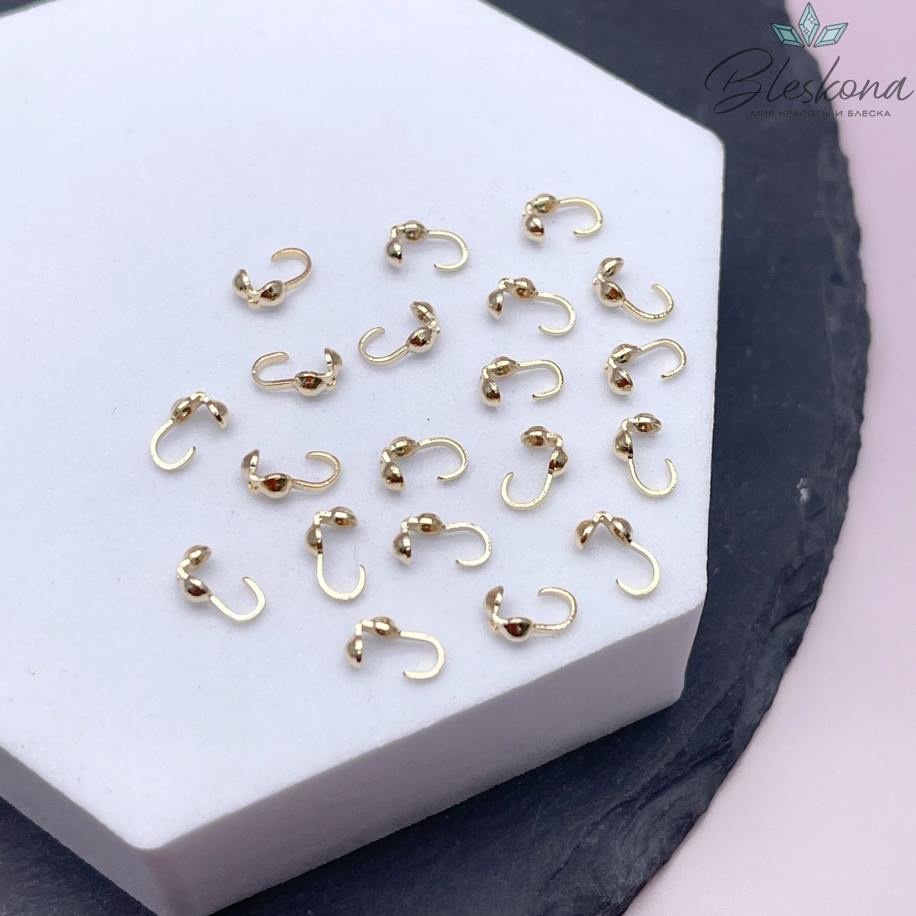 6,5*2,5 мм Цвет золото, Каллоты уп. 20 шт.