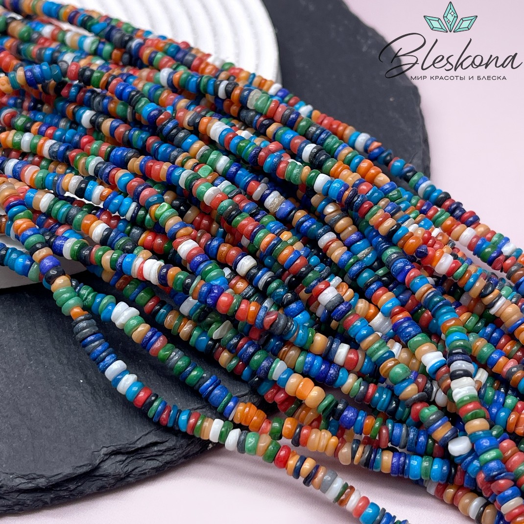 Перламутр микс №6 диски 1,5-2*4 мм