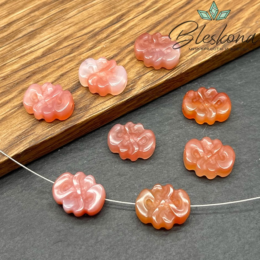 15*11 мм Резная бусина Узел счастья отверстие по горизонтали