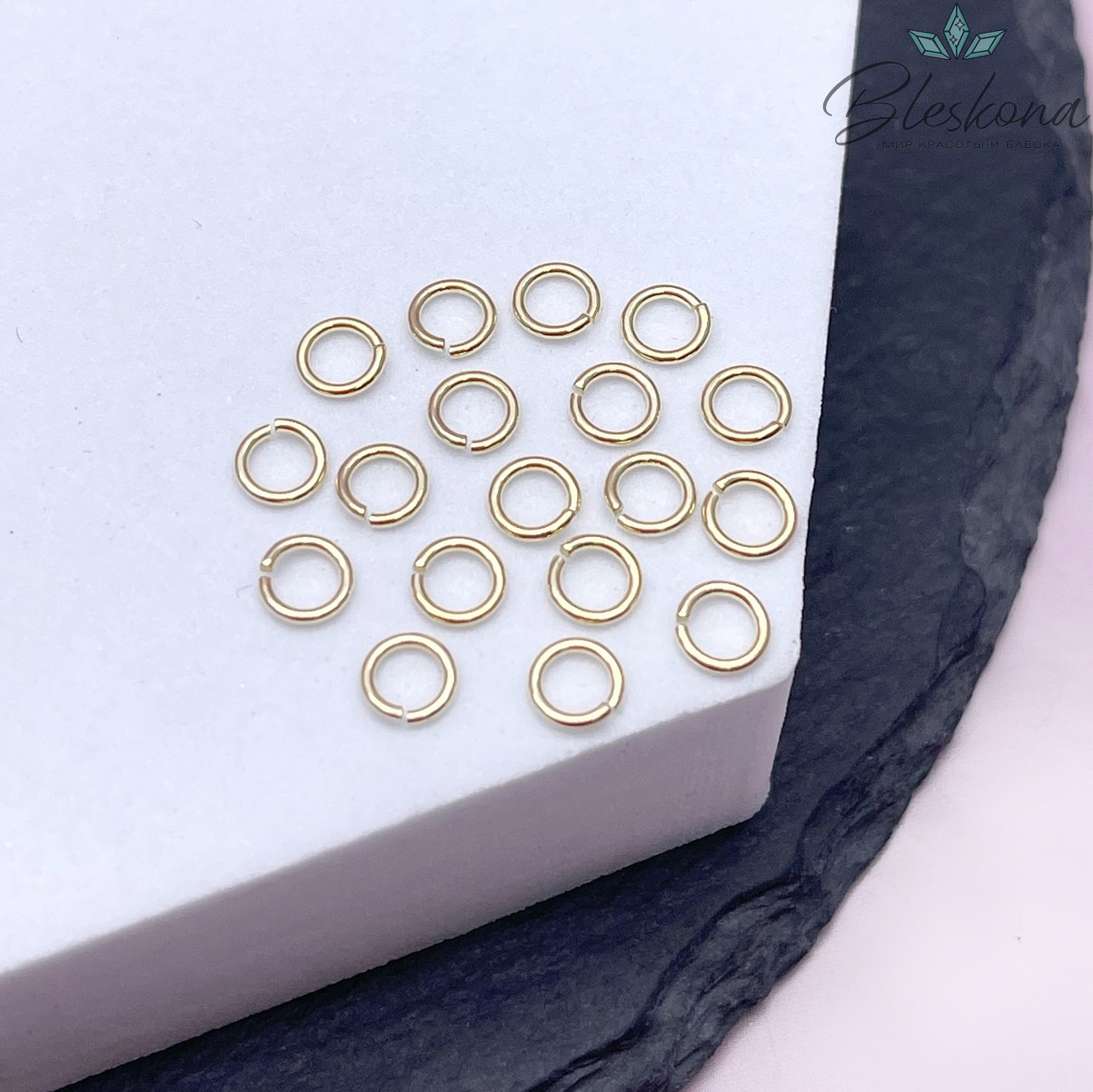 5*0,8 мм Цвет золото, Колечки уп. 1 гр. 