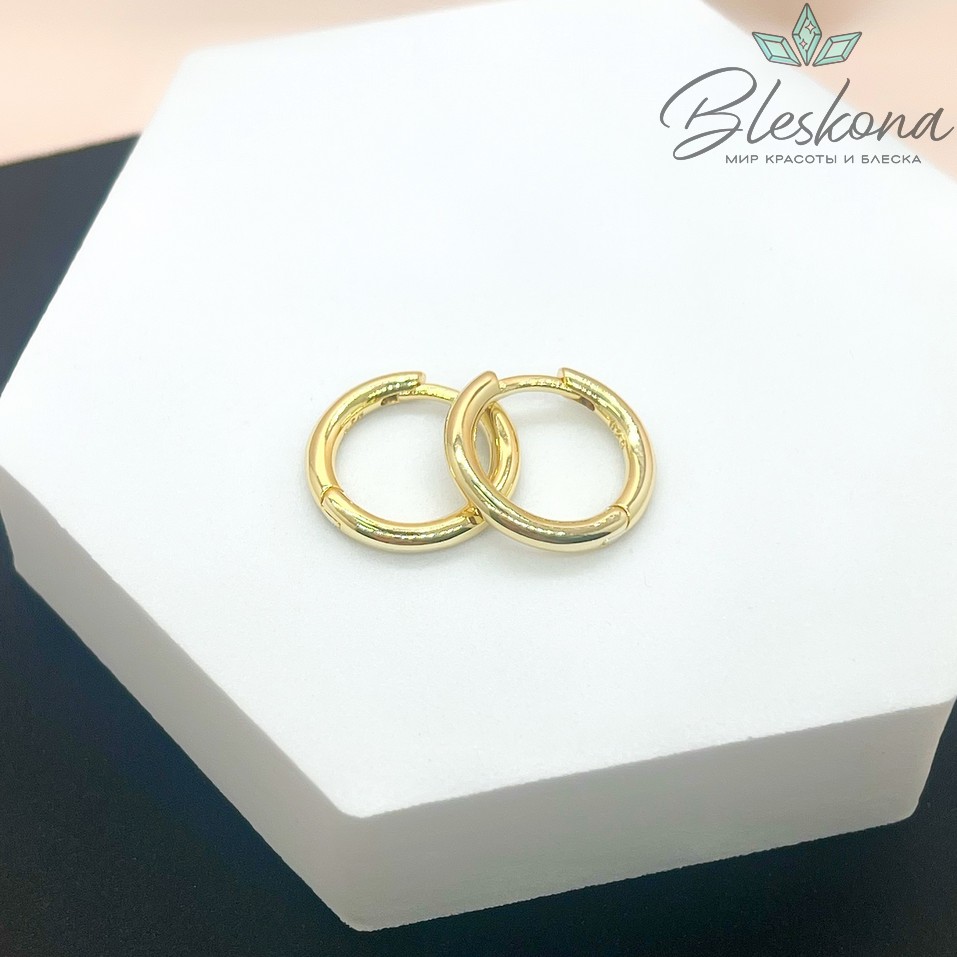 17мм Цвет золото, Швензы бублик Конго Люкс