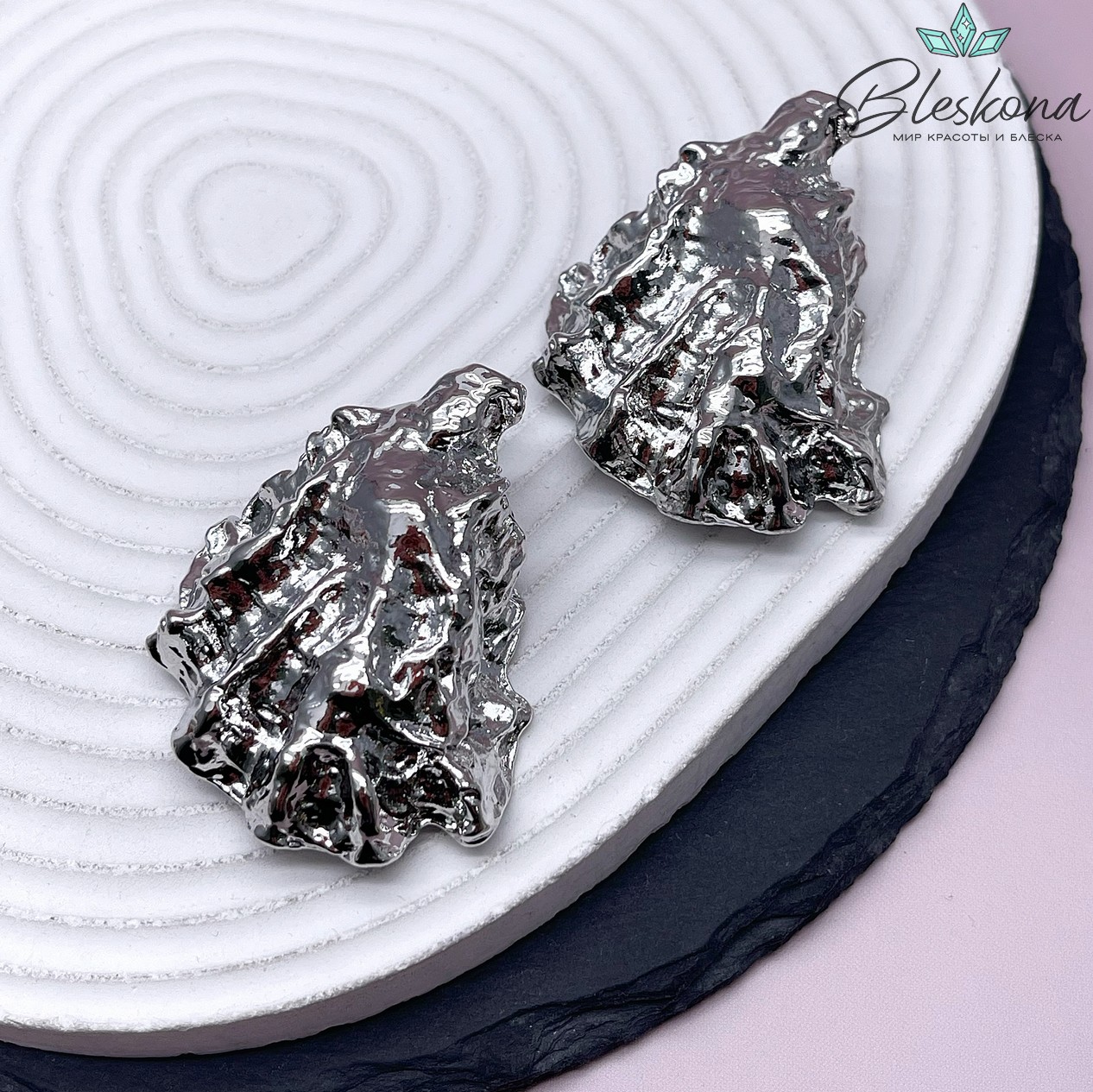 50*39 мм Цвет серебро, Подвеска ракушка УЦЕНКА