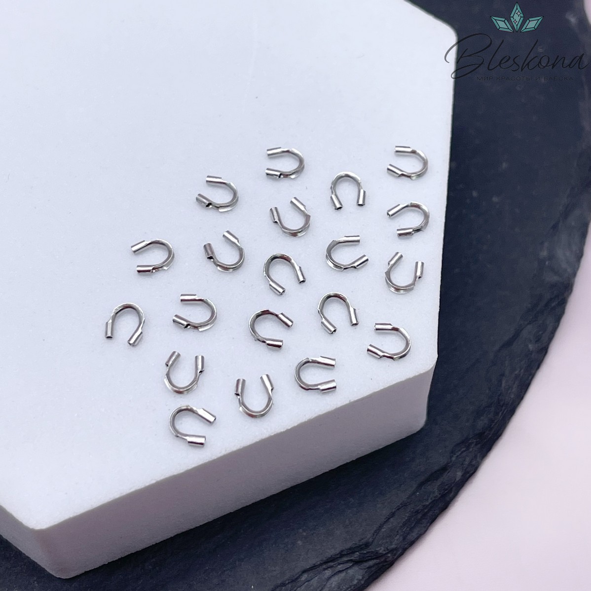 4,5*4,5 мм Цвет серебро, Протектор уп. 10 шт. 