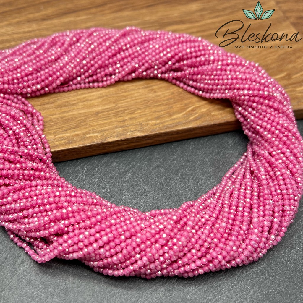 Циркон Glow темно-лиловый огранка 2 мм (кубический цирконий, фианит) 