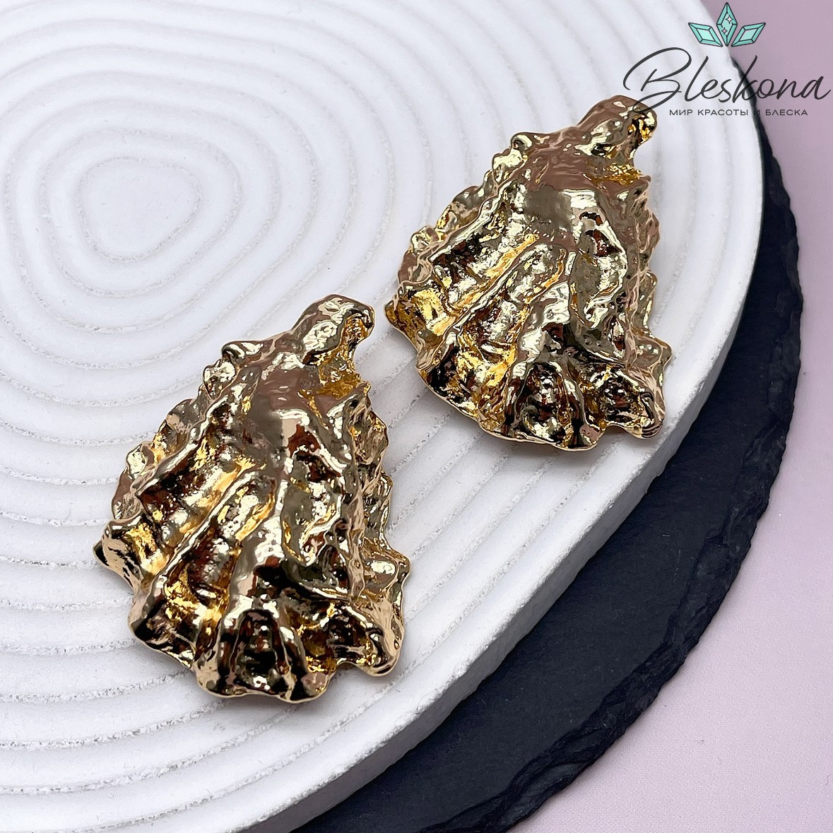 50*39 мм Цвет золото, Подвеска ракушка УЦЕНКА