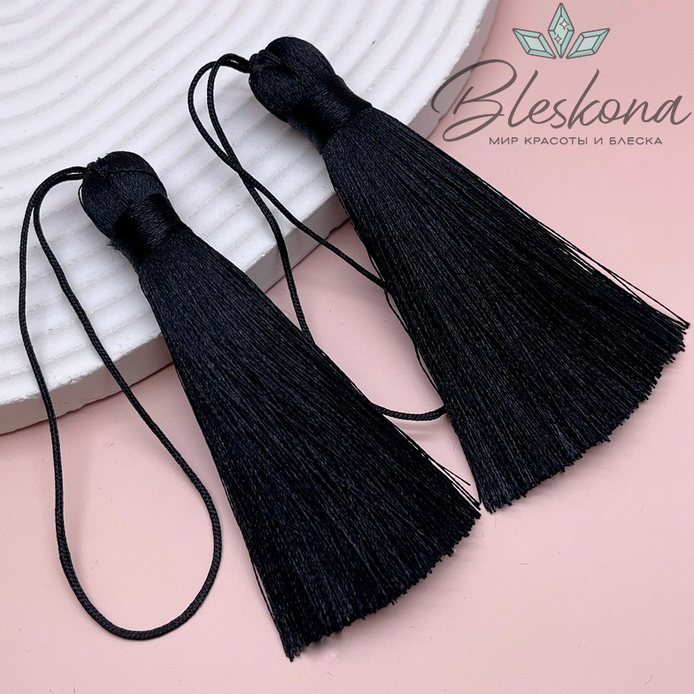 Кисть вискозный шелк Черная 8*1 см