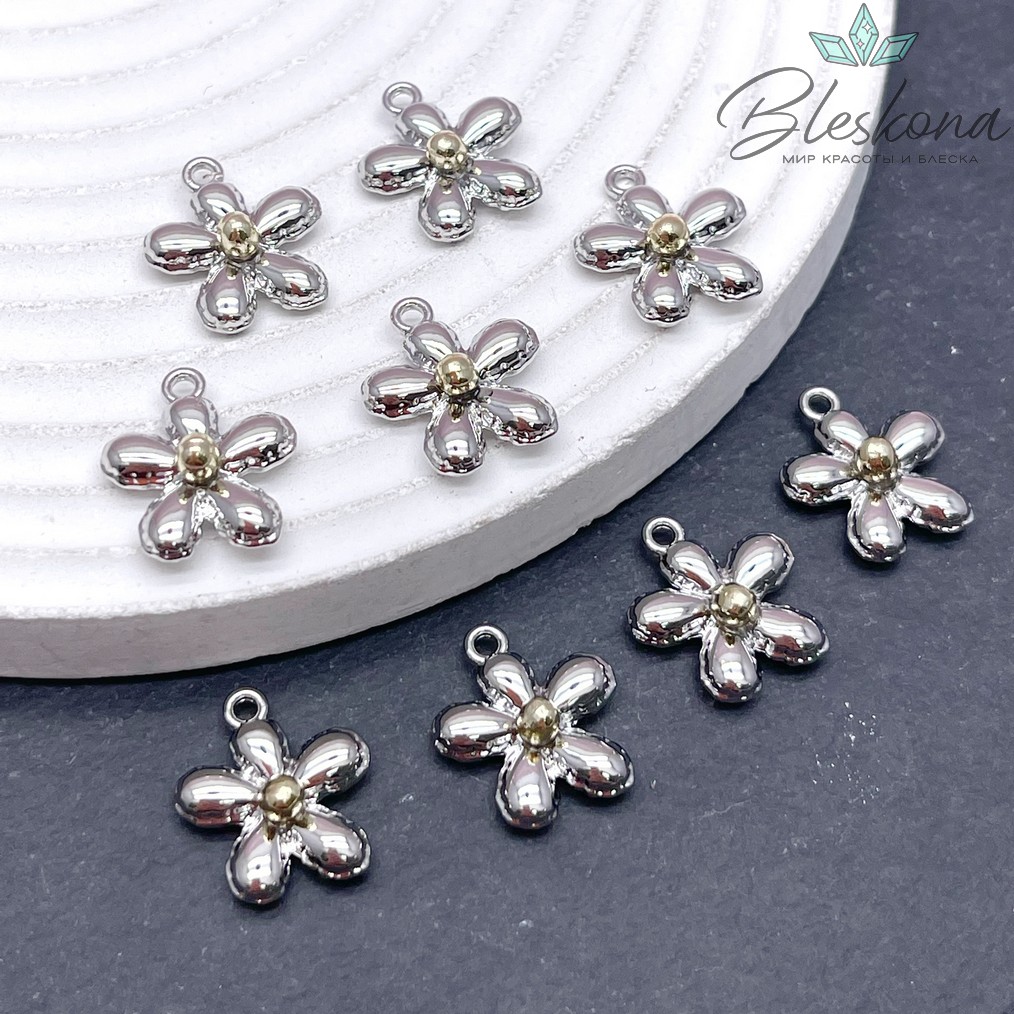 16*13,5 мм, Цвет Биколор Подвеска цветок