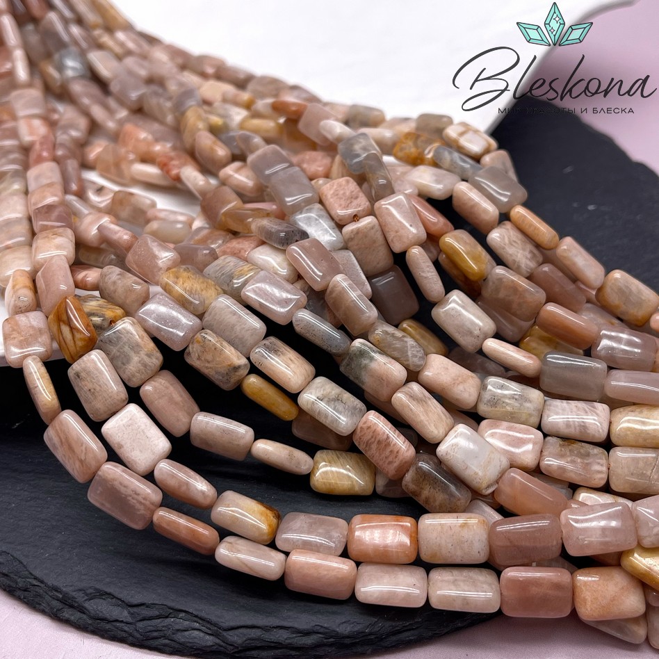 Солнечный камень прямоугольник 12*8 мм