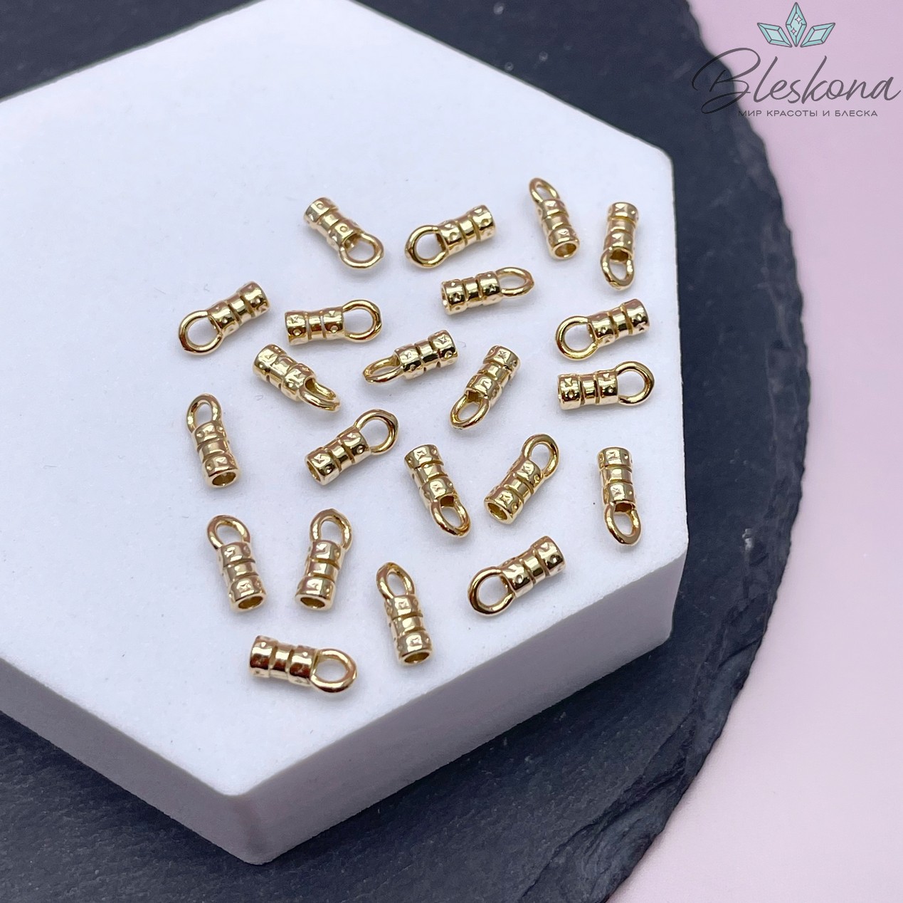 9*3 мм Цвет золото, Концевик для шнура