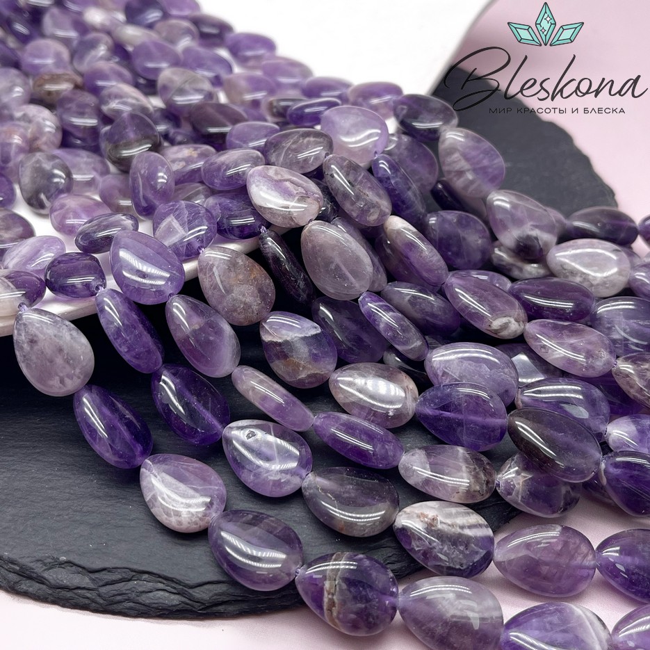 Аметист капля 18*13 мм