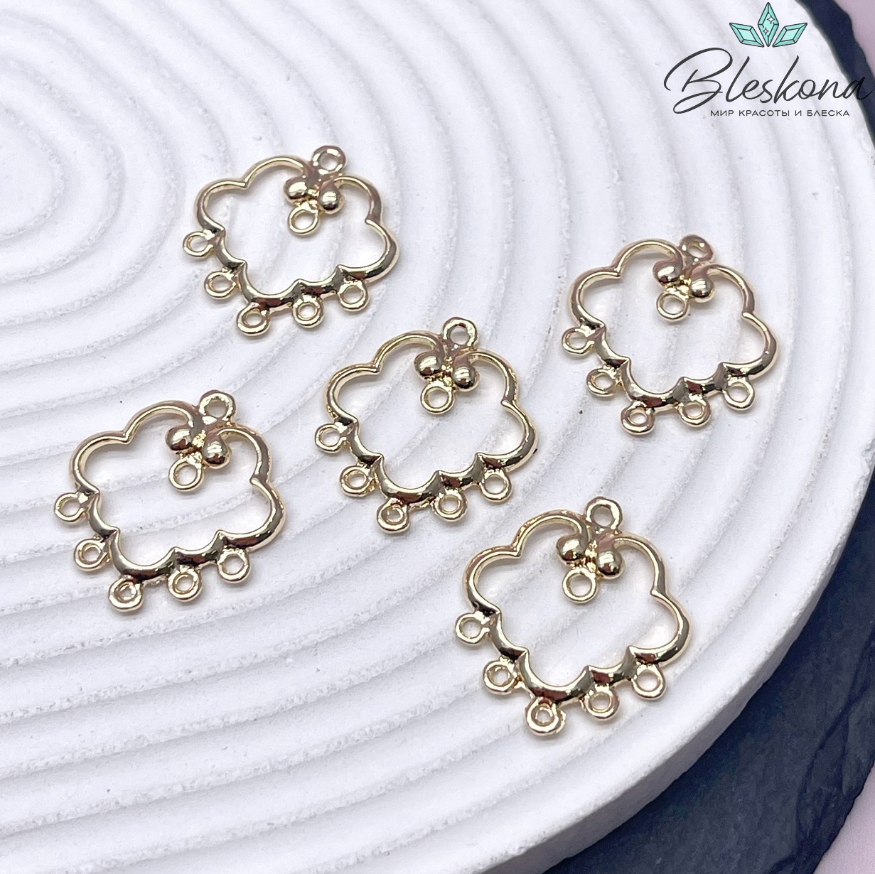 21,3*21,6 мм Цвет золото, Коннектор Этно №6