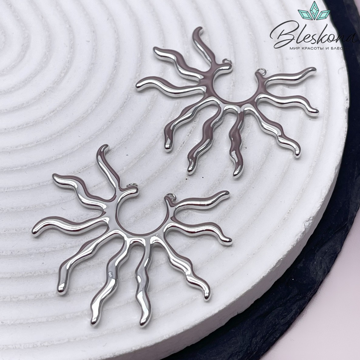 36,5*40,5 мм Цвет серебро, Коннектор Солнце