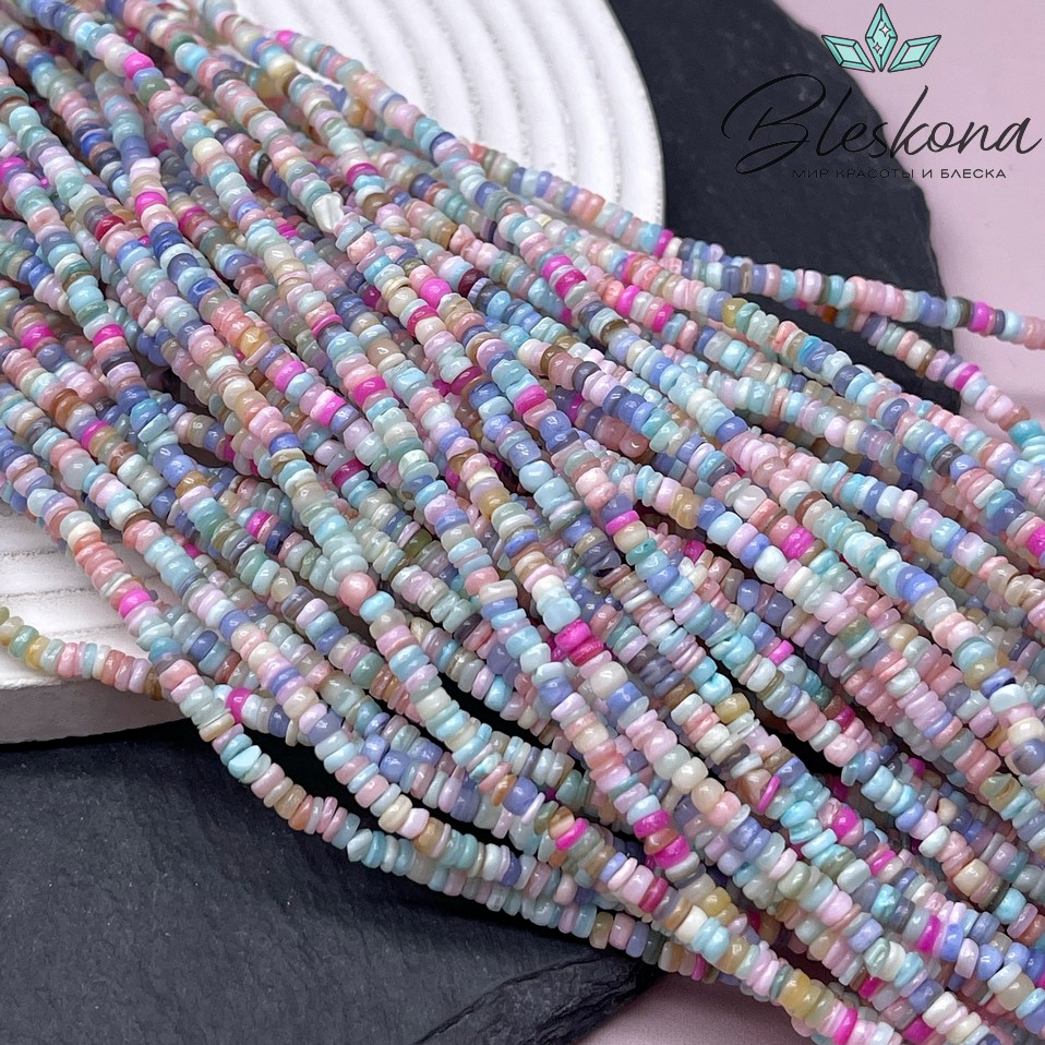 Перламутр микс №3 диски 1,5*3 мм