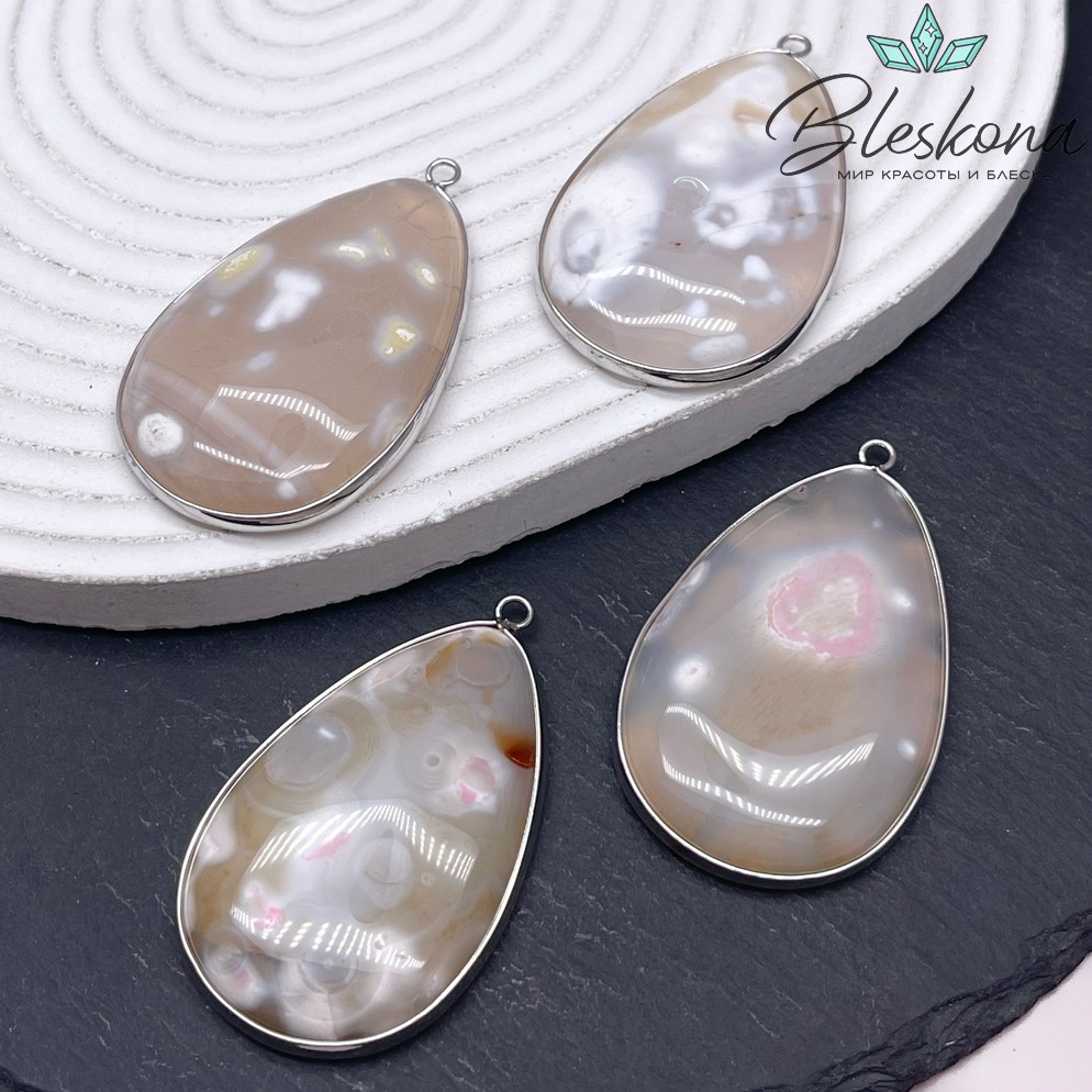 58*35 мм Подвеска капля Агат 