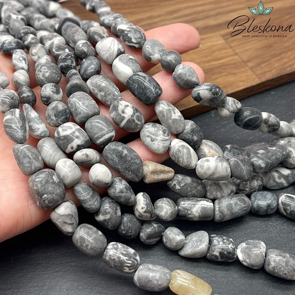 Яшма картографическая галтовка (10-15)*(8-10) мм