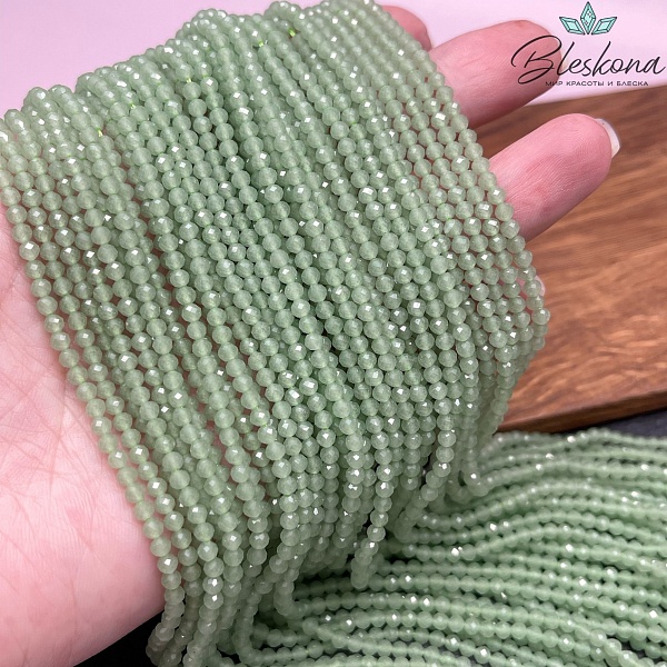 Лунный камень зеленый тонированный (имитация) 3 мм