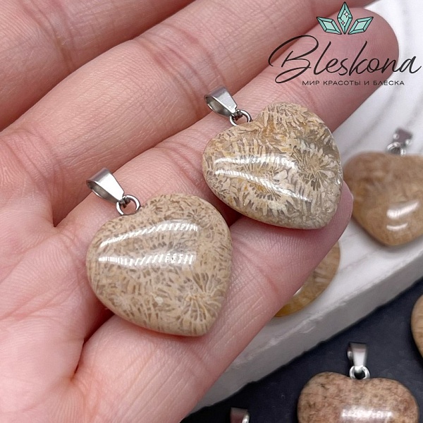 21*20 мм Цвет серебро, Подвеска Сердце Петоски