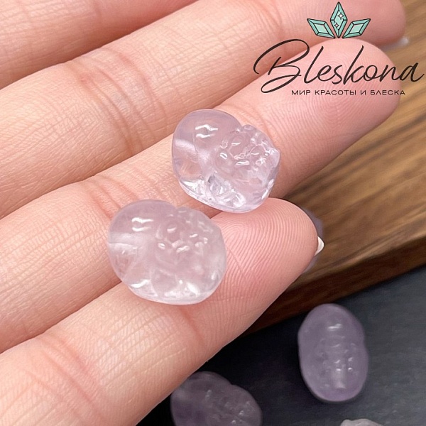 13*9 мм Резная бусина Пи Яо Лавандовый Аметист