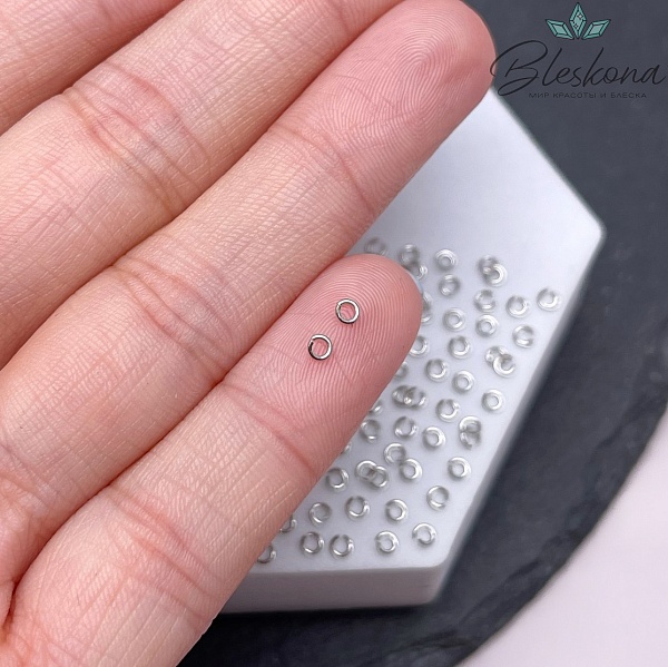 2,5*0,5 мм Цвет серебро, Колечки уп. 1 гр. 