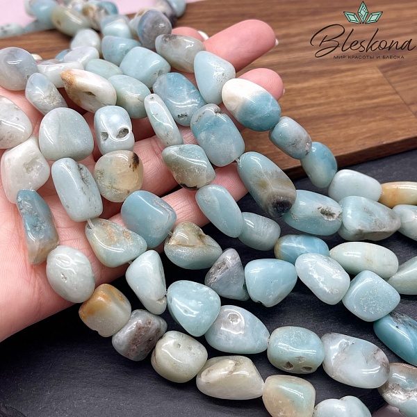 Амазонит галтовка (13-18)*(11-12) мм