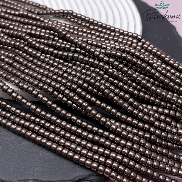 4*3 мм Гематин имитация рондель, цвет коричневый №1 (шоколадный)