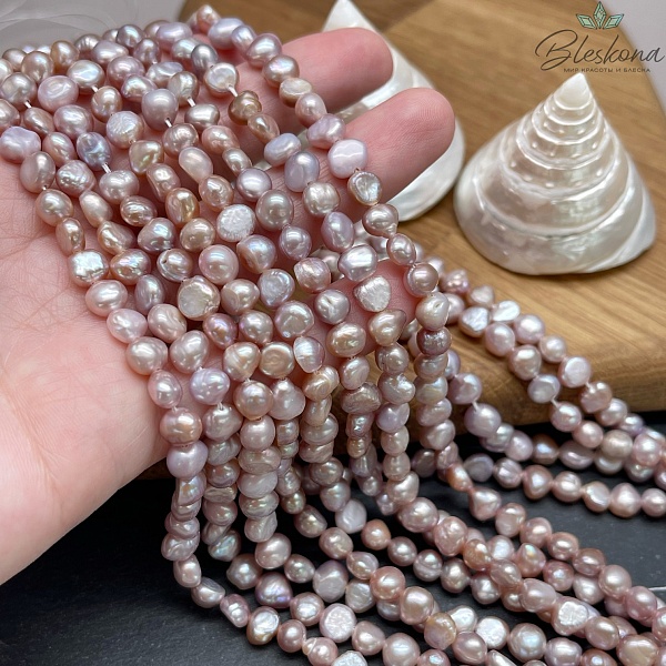 Жемчуг барочный фиолетовый №1 6,5-7 мм