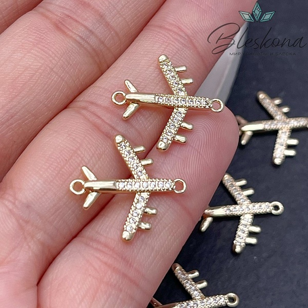 19*17,5 мм Цвет золото, Коннектор Самолет