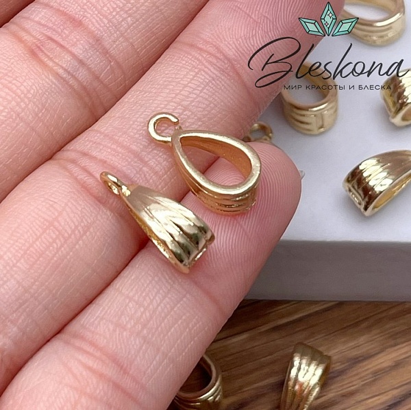 15,5*5 мм Цвет золото, Бейл капля полосы разъемное кольцо 