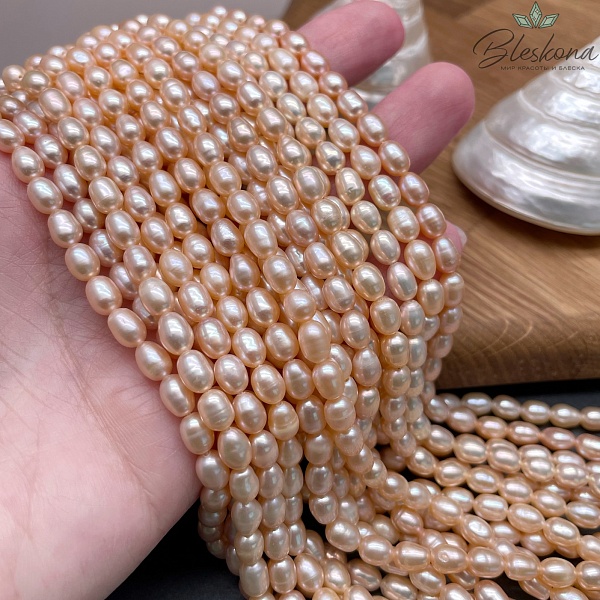 Жемчуг рис персиковый 4,8-5 мм