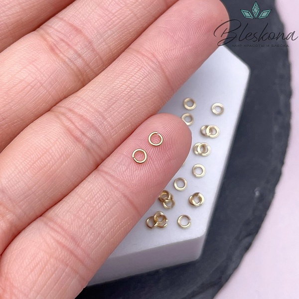 3*0,6 мм Цвет золото, Колечки уп. 1 гр. 