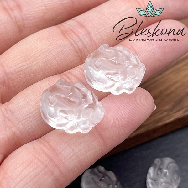 15*11 мм Резная Бусина Дракон Горный Хрусталь