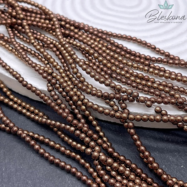 3 мм Гематин имитация, цвет коричневый №1  