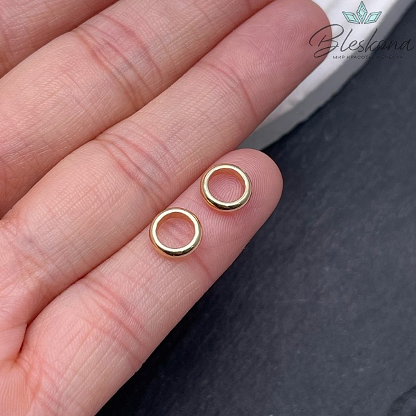 8*2 мм, цвет золото, Бусина - разделитель