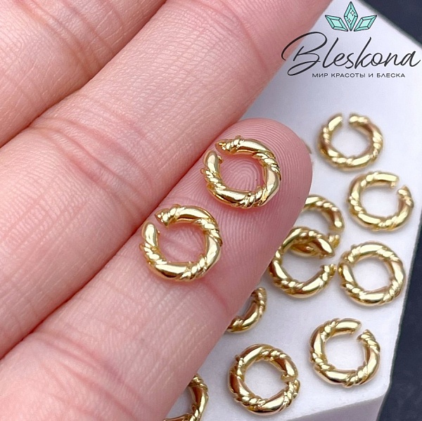 Соединительный элемент, Цвет золото 8 мм
