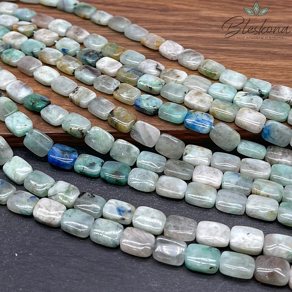 Хризоколла прямоугольник плоский 10*8 мм