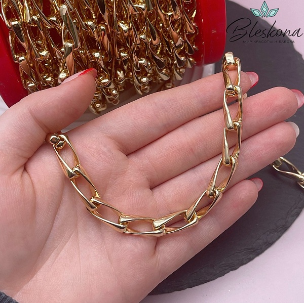 Цепь №105-61 цвет золото 19*7,5 мм