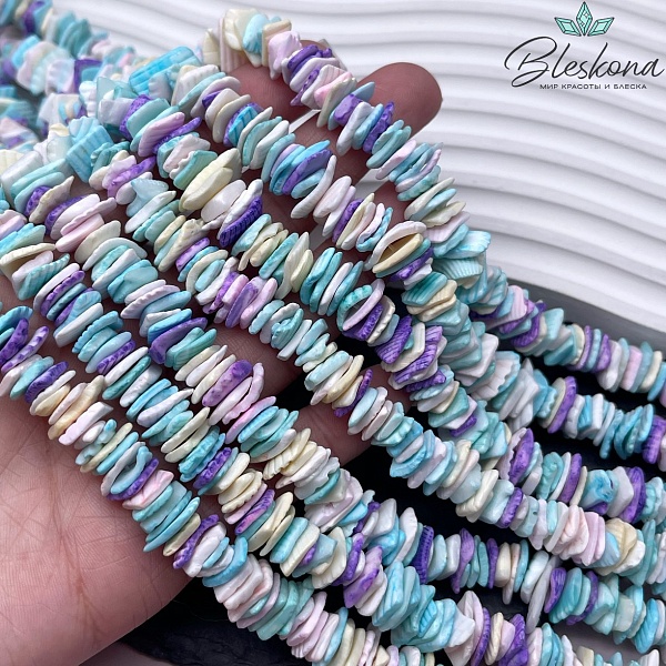 Перламутр микс №2 диски из ракушки 9-11 мм