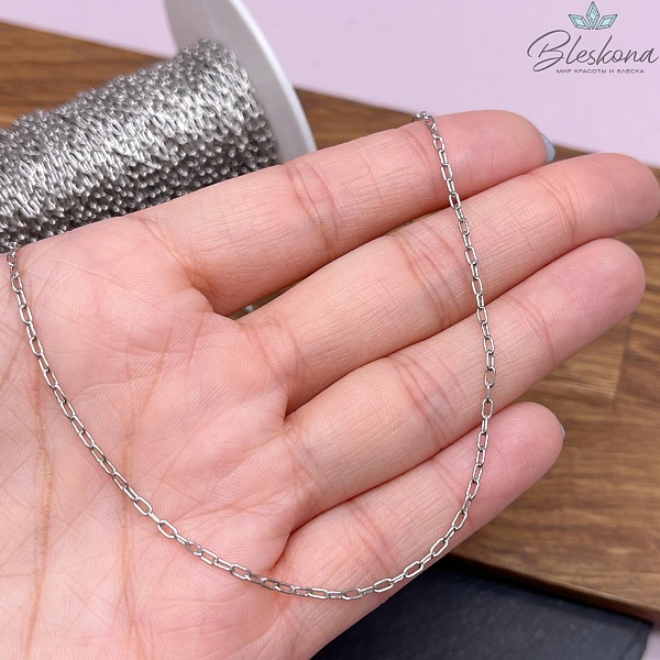 Цепь №4 Цвет серебро 3*1,7 мм