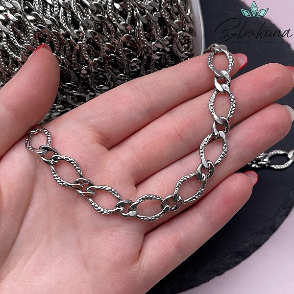 Цепь №147-5 цвет серебро 15,5*10 мм