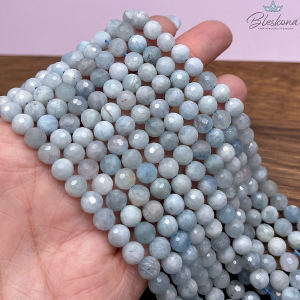 6,5 мм Аквамарин шар огранка №4