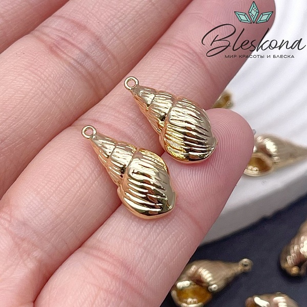 19*9 мм Цвет золото, Подвеска ракушка 