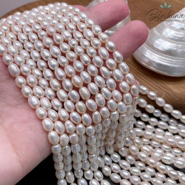 Жемчуг рис белый №1 4,8-5 мм 