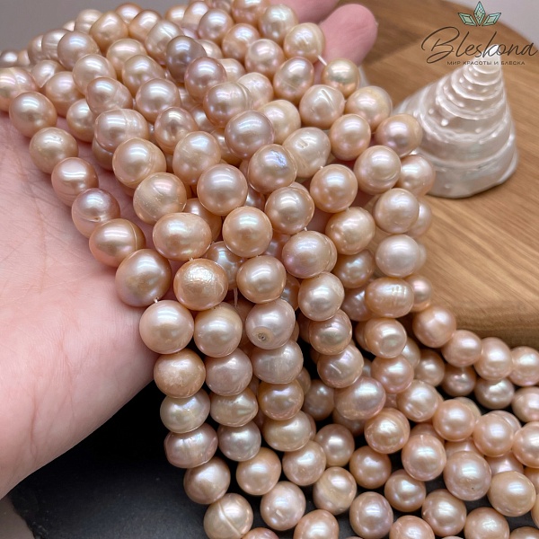 Жемчуг шар персиковый 10,5-11,5 мм 