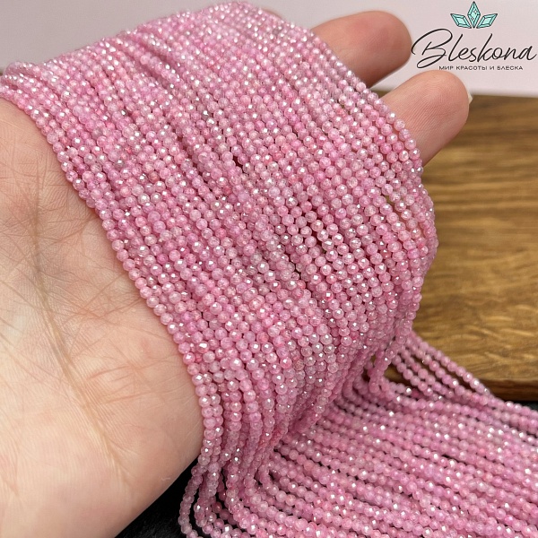 Циркон Glow светло-лиловый огранка 2 мм (кубический цирконий, фианит) 