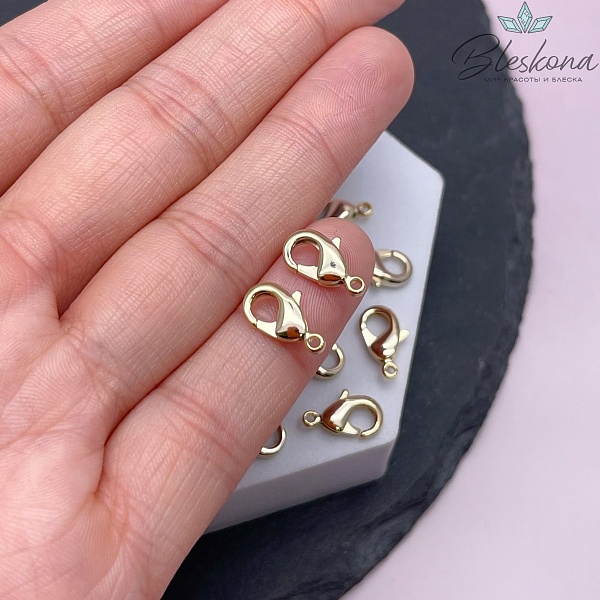 12 мм Цвет золото, Замок округлый 