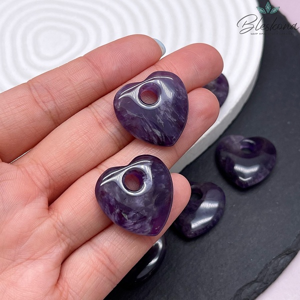23 мм,Подвеска Сердце Аметист