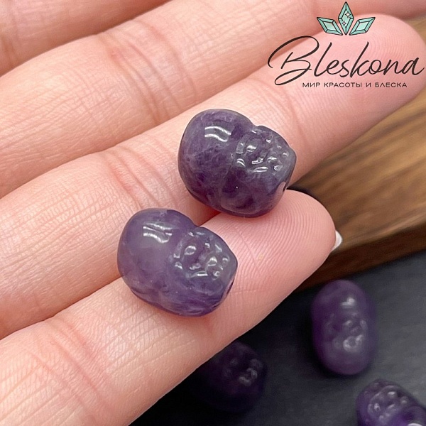 13*9 мм Резная бусина Пи Яо Аметист