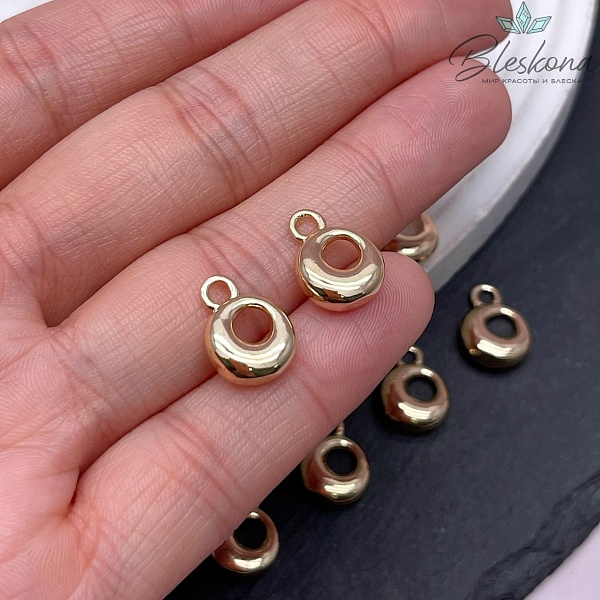 13 мм Цвет золото, Буква гладкая O 