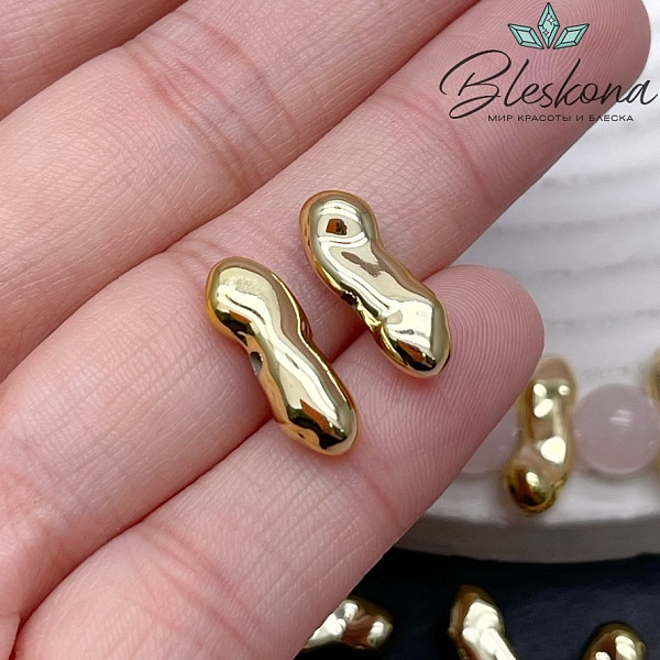 6,5*17 мм Цвет золото, Бусина фриформ